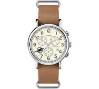 Timex Tribute Men's NFL Weekender Chrono 40mm Quartz Leather Strap, Miami Dolphins, Classic