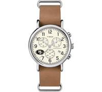 Timex Tribute Men's NFL Weekender Chrono 40mm Quartz Leather Strap, San Francisco 49ers, Modern