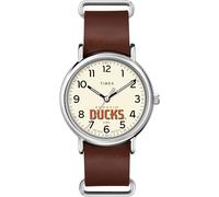 Timex Tribute Men's NHL Weekender 40mm Quartz Leather Strap, Anaheim Ducks