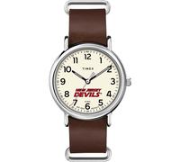 Timex Tribute Men's NHL Weekender 40mm Quartz Leather Strap, New Jersey Devils