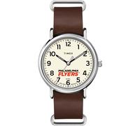 Timex Tribute Men's NHL Weekender 40mm Quartz Leather Strap, Philadelphia Flyers, Modern