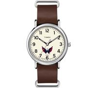 Timex Tribute Men's NHL Weekender 40mm Quartz Leather Strap, Washington Capitals
