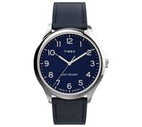 Timex Mens | Easy Reader | Navy Dial | Navy Leather Strap TW2V27900