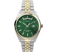 Timex Men's Legacy 41 mm Watch - Two-Tone Stainless Steel Bracelet and Green Dial TW2W42800