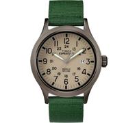Timex TW4B06800 Men's Expedition Scout Indiglo Fabric Leather Band 3-Hand Analog Watch