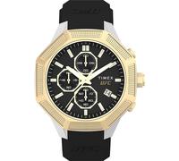 Timex UFC Men's King 45mm Watch - Black Strap Black Dial Silver-Tone Case