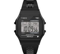 Timex unisex-adult T80 34mm Watch - Black with Stainless Steel Bracelet
