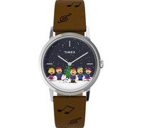 Timex Unisex's Analogue Mechanical Hand Wind Watch with Leather Strap TW2W47200