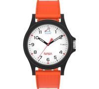 Timex Watch Main Street NASA Artemis Analogue Quartz White Dial Orange Silicone Strap Unisex