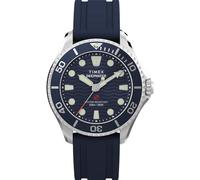 Timex Unisex Deepwater Meridian 200 38mm Watch - Blue Two- Piece Quick Release Blue Dial Stainless Steel Case