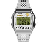 Timex Unisex Digital Quartz Watch with a Stainless Steel Strap Peanuts 80
