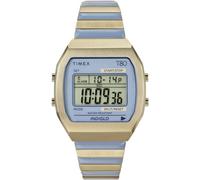Timex Unisex Digital Quartz Watch with a Stainless Steel Strap T80