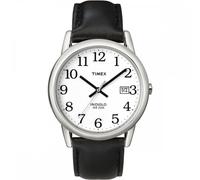 Timex Mens Reader Date Leather Strap Watch - White/Black (Model No. T2H281)