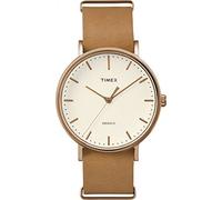 Timex Unisex Fairfield 41mm Watch, Brown/White, Unisex
