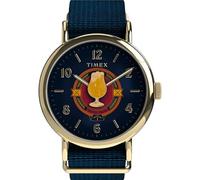Timex Unisex Harry Potter x Weekender Butterbeer 40mm Watch - Blue Slip-Thru Double Layer Blue Dial Gold-Tone Case