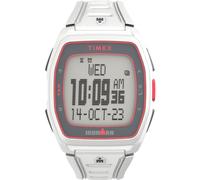 Timex Unisex Ironman T300 42mm Watch - White Strap Digital Dial White Case, White/Digital/White, Digital