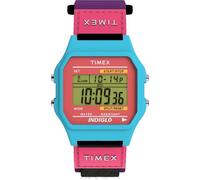 Timex Unisex Main Street 36 mm Watch - Purple Nylon Strap Digital Dial Blue Case TW2W72400