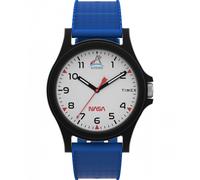 Timex Unisex Main Street NASA Artemis White Dial Blue Silicone Strap Watch
