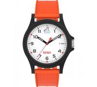 Timex Unisex Main Street NASA Artemis White Dial Orange Silicone Strap Watch