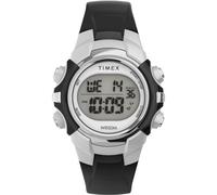 Timex Unisex Sport 33 mm Watch - Black Resin Strap Digital Dial Silver-Tone Case TW5M61300