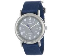 Timex Unisex T2N891 Weekender Slip-Thru Blue Nylon Strap Watch