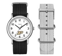 Timex Unisex Weekender Box Set 38mm Watch - Purdue Boilermakers, Black