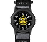 Timex Unisex Collegiate Recruit 38mm Watch - Iowa Hawkeyes Black Fabric Strap, Iowa Hawkeyes