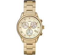 Timex Watch Style T2P159 Sporty Elegant Ladies Chronograph Gold-Colored