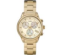Timex Watch Style T2P159 Sporty Elegant Ladies Chronograph Gold-Colored