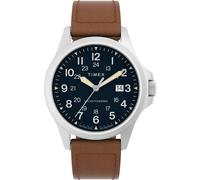Timex Watches Gents Expedition North Blue Watch - Stainless Steel / Sapphire / Leather