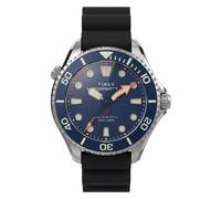 Timex Watches Mens Deepwater Meridian 200 HEV Automatic 44mm HNBR Synthetic Rubber Strap Watch TW3A01700 | Acotis - Stainless Steel / Sapphire