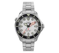 Timex Watches Mens Deepwater Meridian 200 HEV Automatic 44mm Stainless Steel Bracelet Watch TW3A01600 | Acotis - Stainless Steel / Sapphire