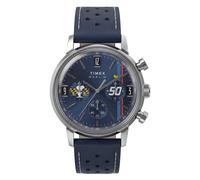 Timex Watches Mens Peanuts® x Timex Marlin® Chronograph 40mm Leather Strap Watch TW2Y85300 | Acotis - Stainless Steel / Acrylic
