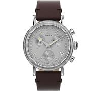 Timex Men's Waterbury Traditional, Brown/Silver-Tone/Silver-Tone/Chrono, Classic