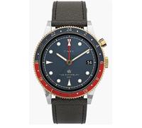 Timex Waterbury Mens GMT Leather Strap Watch TW2U90500 | 39mm | Water Resistant