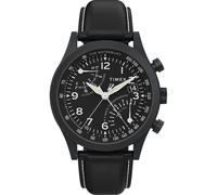 Timex Men's Chronograph Quartz Watch with Leather Strap TW2W48000