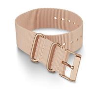 Timex Weekender 20mm Nylon Slip-Thru Strap, Pink/Rose Gold-Tone, 20mm, Modern