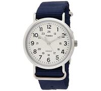 Timex Weekender Men's 40 mm Watch, Silver-Tone Case, Blue Fabric Strap TW2T29200