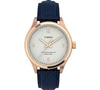 Timex Women Analogue Watch with a Leather Strap Waterbury Traditional