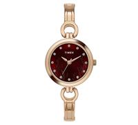 TIMEX Women Maroon Round Analog Brass Dial Watch- TWEL11437, Maroon, Onesize, Modern