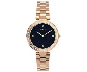 Timex Women's Analogue Watch with a Stainless Steel Bracelet Adorn
