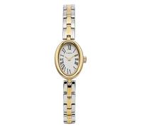 Timex Women's Cavatina 19mm Watch - Two-Tone Bracelet White Dial Gold-Tone Case
