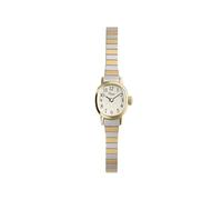 Timex Women's Cavatina Mini 17mm Watch - Two-Tone Expansion Band Cream Dial Gold-Tone Case