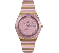 Timex Women's Diver Inspired 36mm Watch - Two-Tone Expansion Band Pink Dial Gold-Tone Case