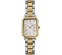 Timex Women's Dress 21mm Watch - Two-Tone Strap White Dial Two-Tone Case, Two-Tone