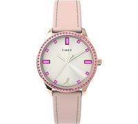 Timex Women's Dress Watch - Pink Strap White Dial Rose Gold-Tone Case