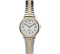 Timex Women's Easy Reader® 25mm Watch, White Dial, Gold-Tone Case and Two-Tone Expansion Stainless Steel Bracelet,TW2W46500