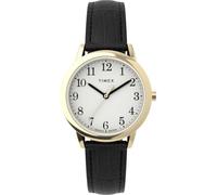 Timex Women's Easy Reader 30mm Watch Black Leather Strap and Cream Dial