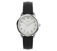 Timex Women's Easy Reader 30mm Watch, Black Strap White Dial Silver-Tone Case