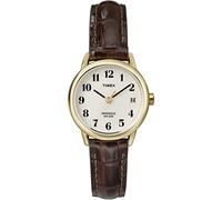 Timex Women's Easy Reader Watch, Brown/Gold-Tone/Natural/25mm, 25 mm, Classic